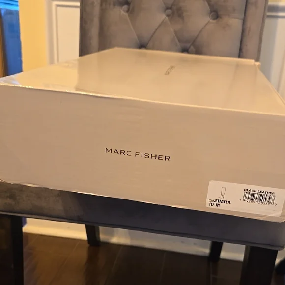 Marc Fisher Zimra Black Leather Tall Boots - Picture 4 of 10